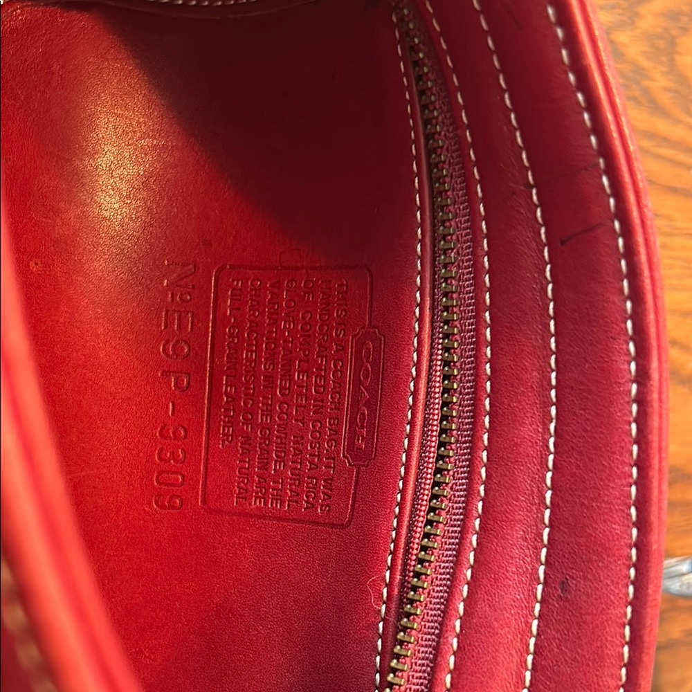 Vintage Red Coach Shoulder Bag - Picture 2 of 5